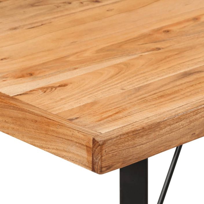 Table de bar 110x55x107 cm bois massif d'acacia et fer - Photo n°5