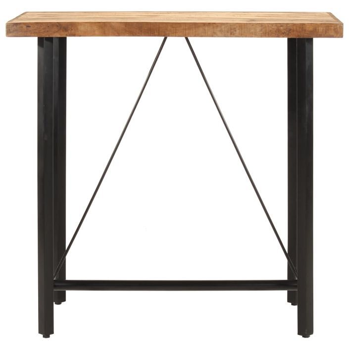 Table de bar 110x55x107 cm bois massif de manguier et fer - Photo n°2