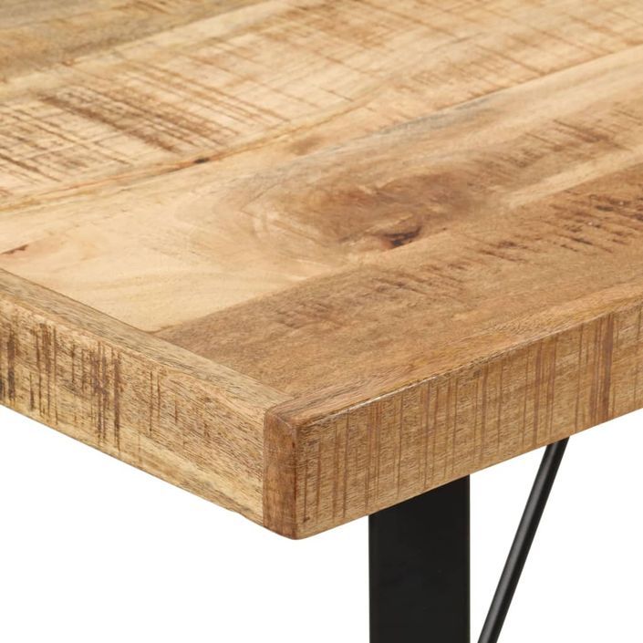 Table de bar 110x55x107 cm bois massif de manguier et fer - Photo n°5