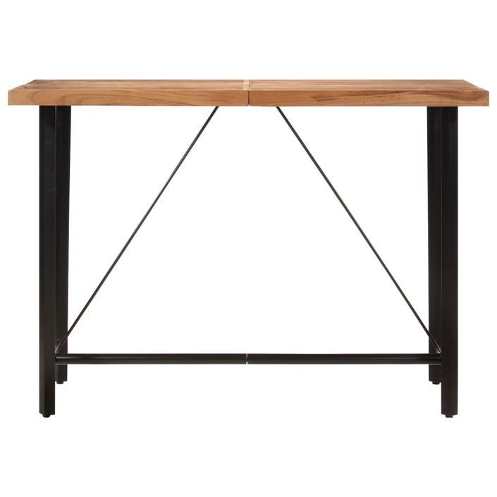 Table de bar 150x70x107 cm bois massif d'acacia et fer - Photo n°2