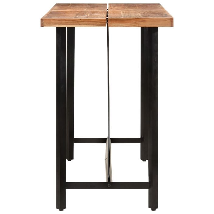 Table de bar 150x70x107 cm bois massif d'acacia et fer - Photo n°3