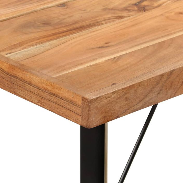 Table de bar 150x70x107 cm bois massif d'acacia et fer - Photo n°5