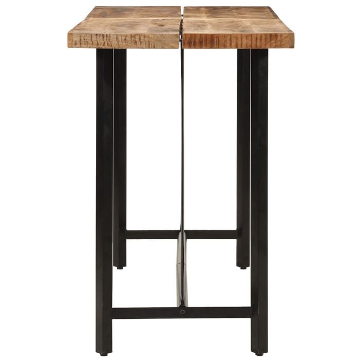 Table de bar 150x70x107 cm bois massif de manguier et fer - Photo n°3