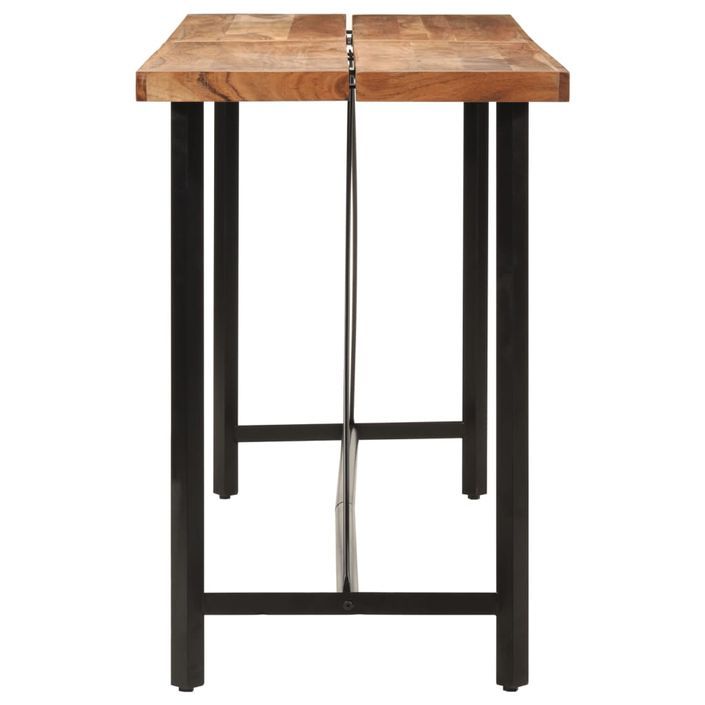 Table de bar 180x70x107 cm bois massif d'acacia et fer - Photo n°3