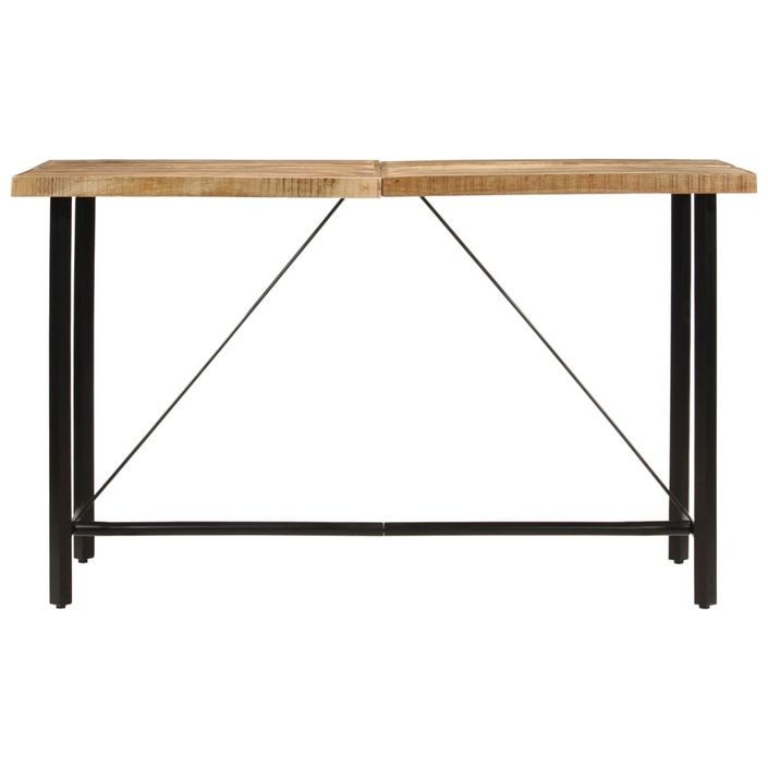 Table de bar 180x70x107 cm bois massif de manguier et fer - Photo n°2