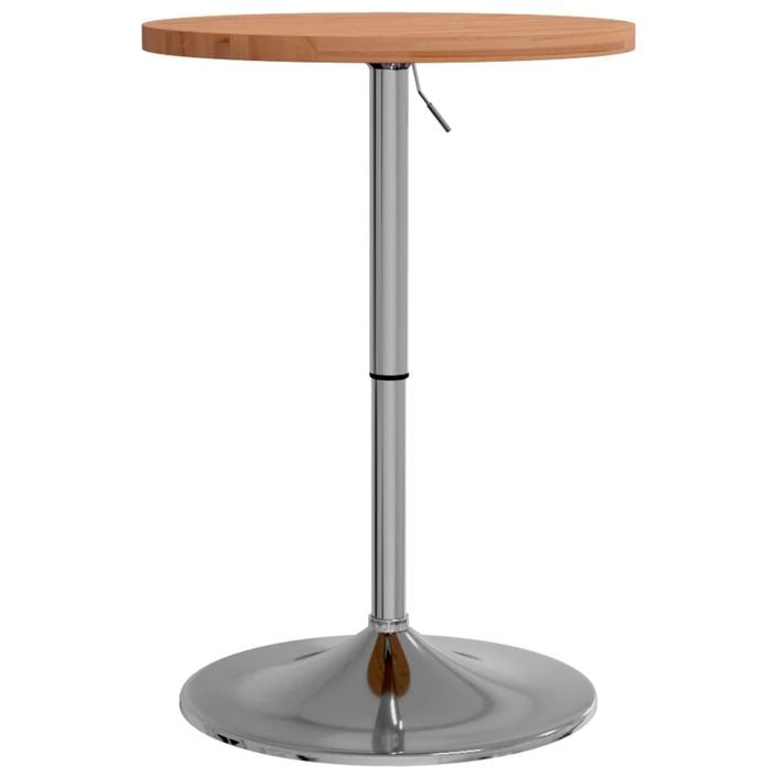 Table de bar Ø50x90,5 cm bois massif de hêtre - Photo n°2