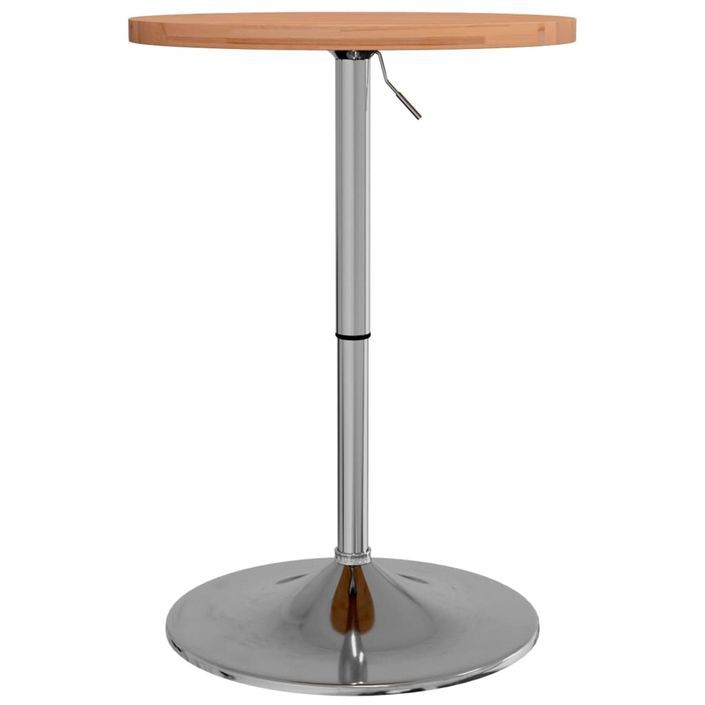 Table de bar Ø50x90,5 cm bois massif de hêtre - Photo n°5