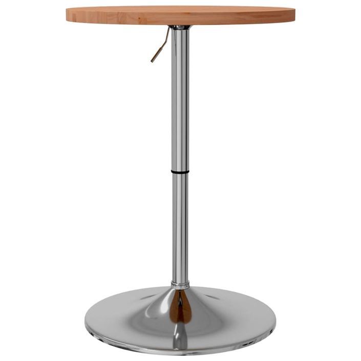 Table de bar Ø50x90,5 cm bois massif de hêtre - Photo n°7