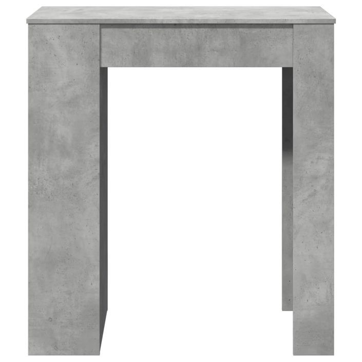 Table de bar avec étagères gris béton bois d'ingénierie - Photo n°4