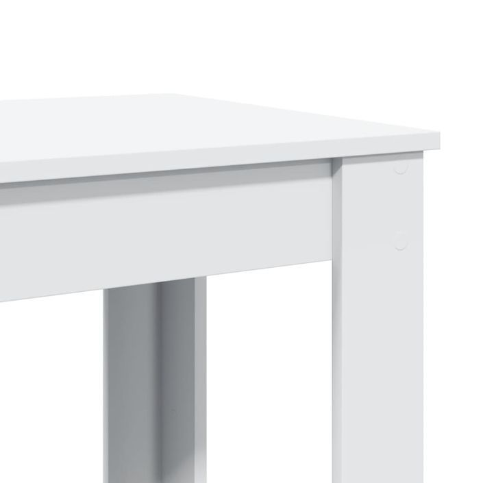 Table de bar blanc 102x50x103,5 cm bois d'ingénierie - Photo n°7