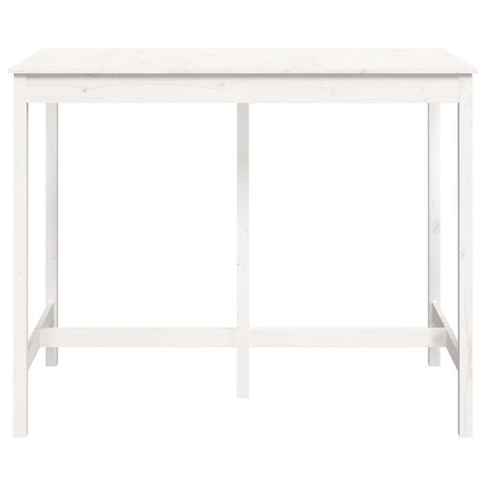 Table de bar Blanc 140x80x110 cm Bois massif de pin - Photo n°3