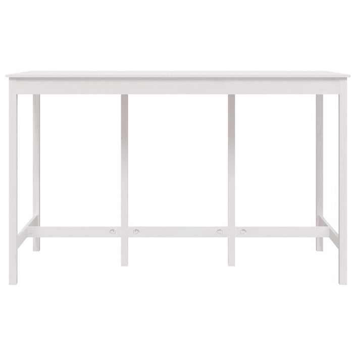 Table de bar Blanc 180x80x110 cm Bois massif de pin - Photo n°3