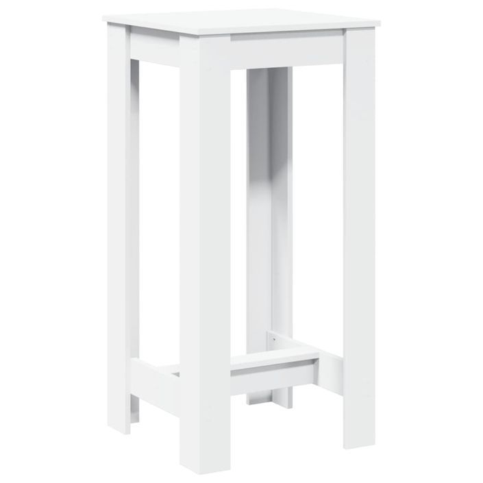 Table de bar blanc 51x50x103,5 cm bois d'ingénierie - Photo n°2