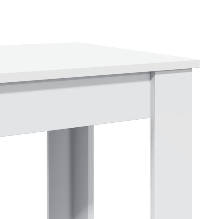 Table de bar blanc 51x50x103,5 cm bois d'ingénierie - Photo n°7