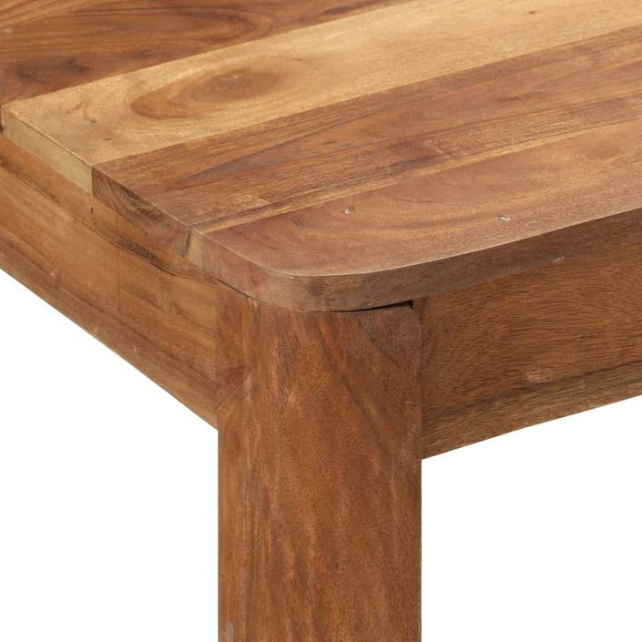 Table de bar Bois massif d'acacia avec finition 110x55x106 cm - Photo n°5