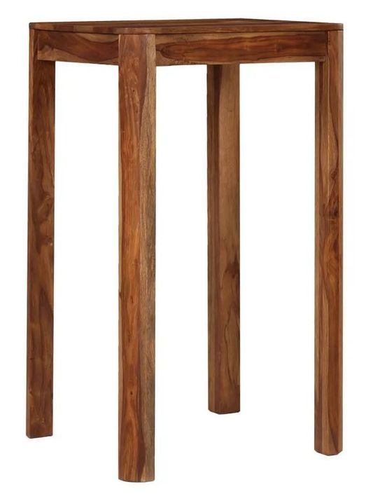 Table de bar bois massif foncé Olich 60 cm - Photo n°3