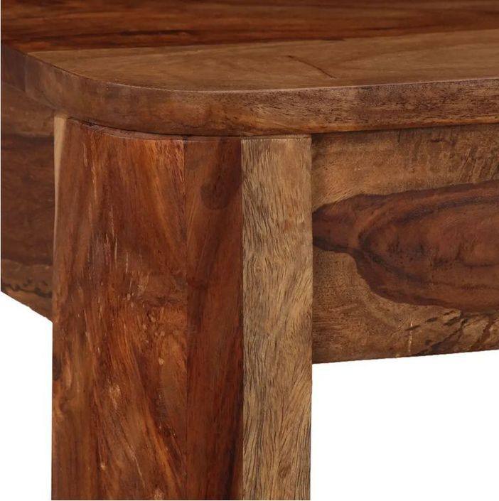 Table de bar bois massif foncé Olich 60 cm - Photo n°4