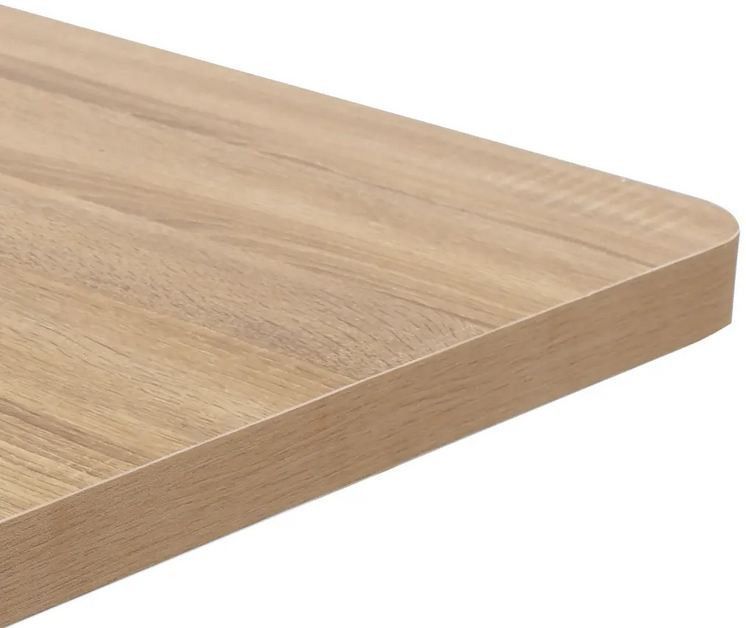 Table de bar carrée bois clair et pied métal noir Kalas 50 cm - Photo n°3
