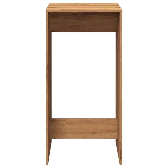 Table de bar chêne artisanal 51x50x103,5 cm bois d'ingénierie - Photo n°4