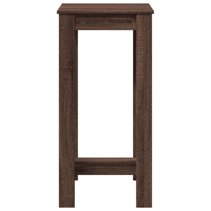 Table de bar chêne marron 51x50x103,5 cm bois d'ingénierie - Photo n°4