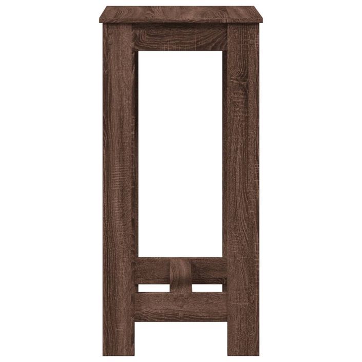 Table de bar chêne marron 51x50x103,5 cm bois d'ingénierie - Photo n°5