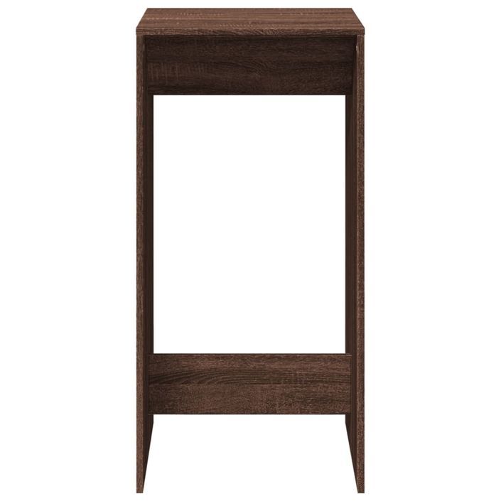 Table de bar chêne marron 51x50x103,5 cm bois d'ingénierie - Photo n°4