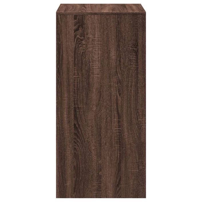 Table de bar chêne marron 51x50x103,5 cm bois d'ingénierie - Photo n°5