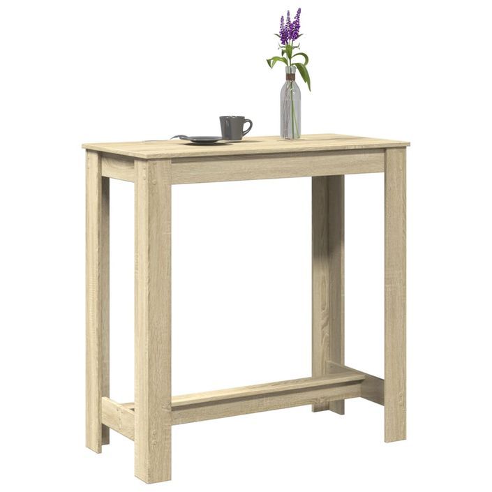 Table de bar chêne sonoma 102x50x103,5 cm bois d'ingénierie - Photo n°1