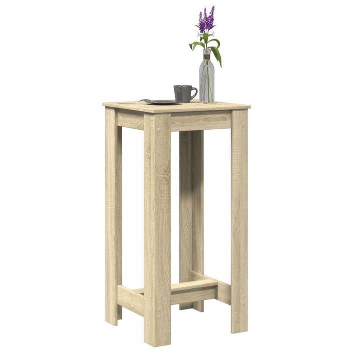 Table de bar chêne sonoma 51x50x103,5 cm bois d'ingénierie - Photo n°1