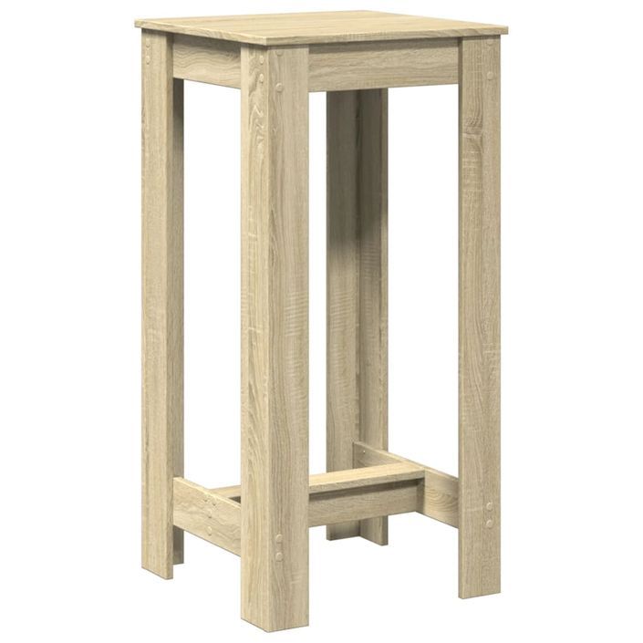 Table de bar chêne sonoma 51x50x103,5 cm bois d'ingénierie - Photo n°6