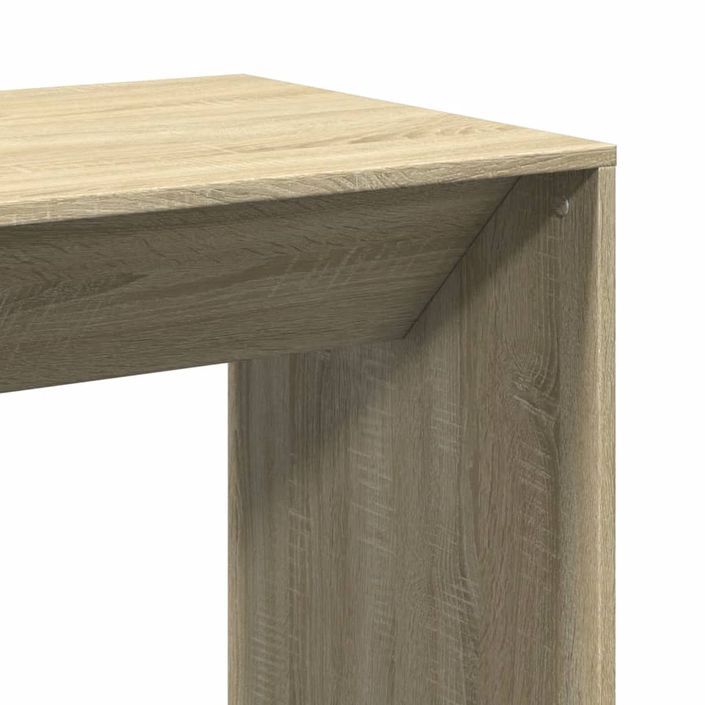 Table de bar chêne sonoma 51x50x103,5 cm bois d'ingénierie - Photo n°7