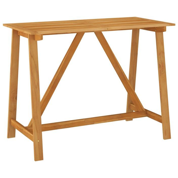 Table de bar de jardin 140x70x104 cm Bois d'acacia massif - Photo n°1