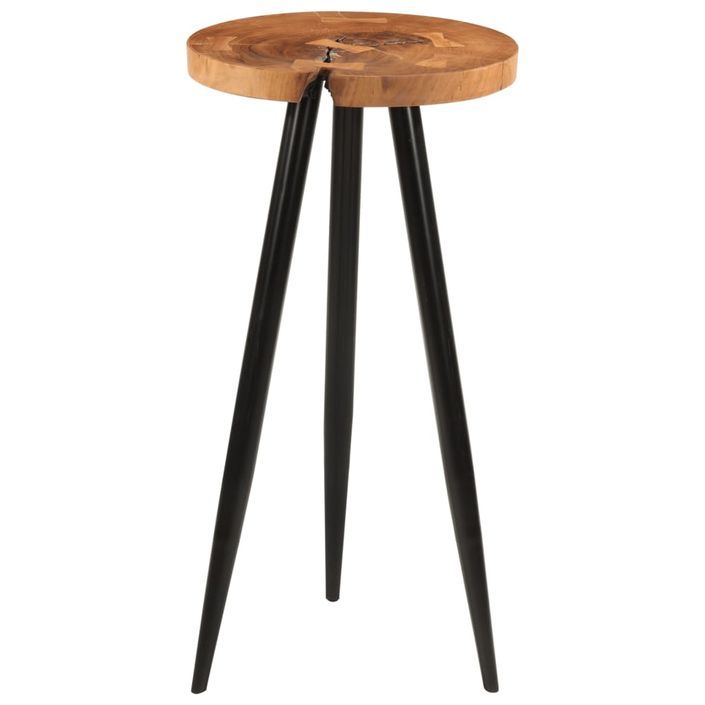 Table de bar en rondins Ø53x105 cm bois d'acacia solide - Photo n°2