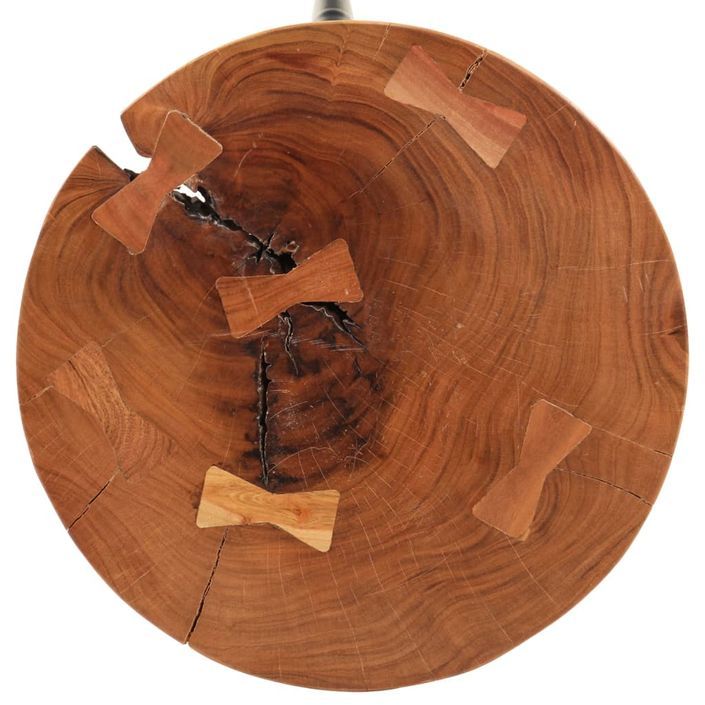 Table de bar en rondins Ø53x105 cm bois d'acacia solide - Photo n°3