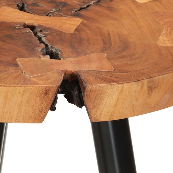 Table de bar en rondins Ø53x105 cm bois d'acacia solide - Photo n°5