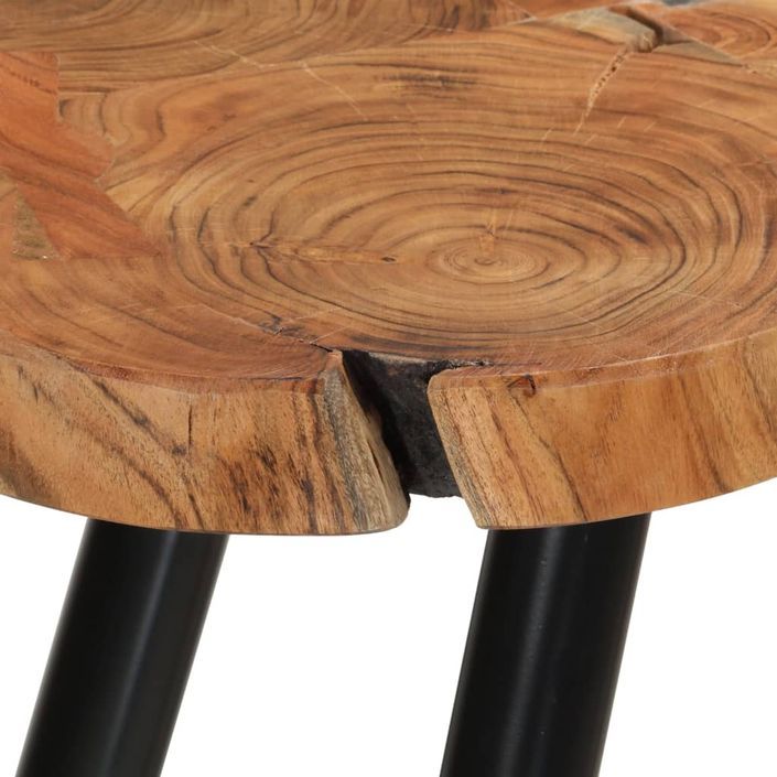 Table de bar en rondins 90x54x105 cm bois d'acacia solide - Photo n°4