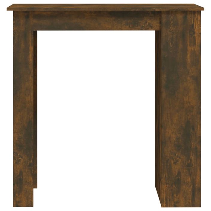 Table de bar et étagère de rangement Chêne fumé 102x50x103,5 cm - Photo n°5