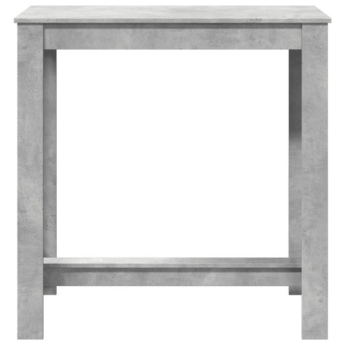 Table de bar gris béton 102x50x103,5 cm bois d'ingénierie - Photo n°4