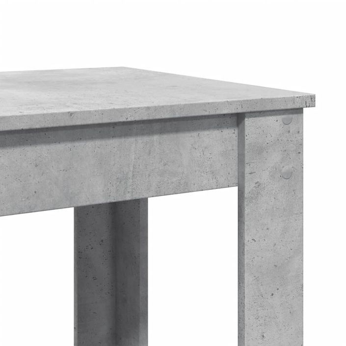 Table de bar gris béton 102x50x103,5 cm bois d'ingénierie - Photo n°7