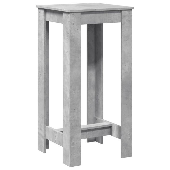 Table de bar gris béton 51x50x103,5 cm bois d'ingénierie - Photo n°2