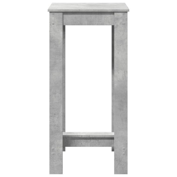 Table de bar gris béton 51x50x103,5 cm bois d'ingénierie - Photo n°4