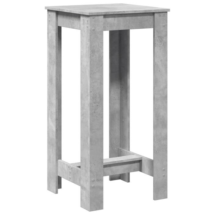 Table de bar gris béton 51x50x103,5 cm bois d'ingénierie - Photo n°6