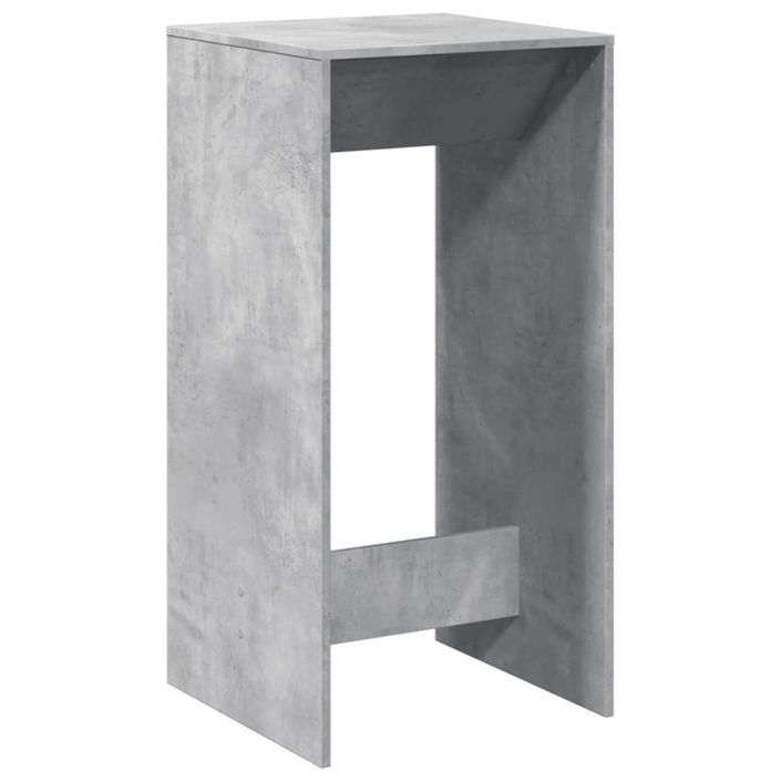 Table de bar gris béton 51x50x103,5 cm bois d'ingénierie - Photo n°2