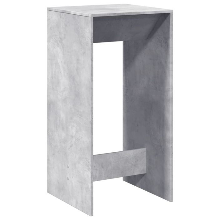 Table de bar gris béton 51x50x103,5 cm bois d'ingénierie - Photo n°6