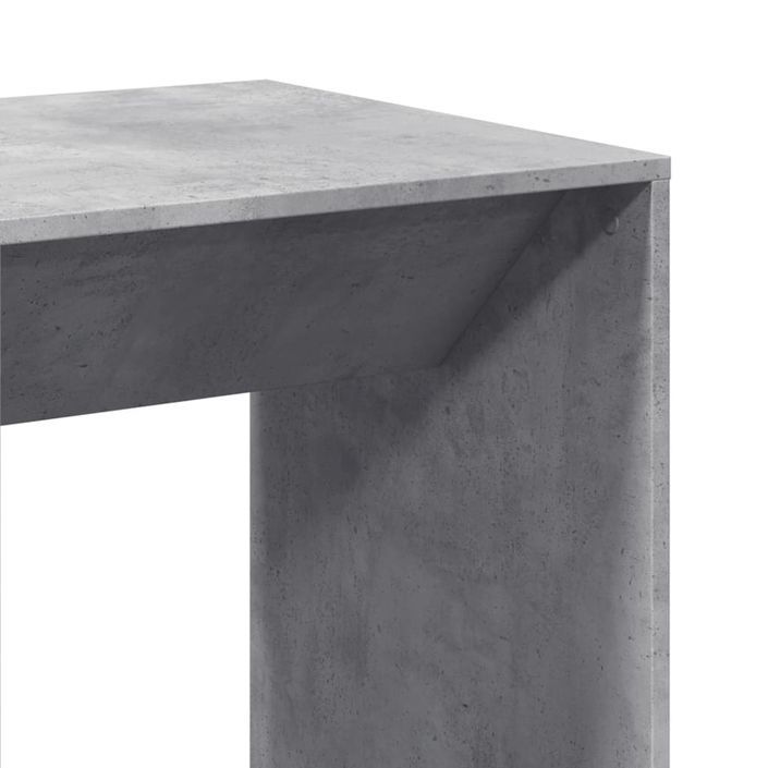 Table de bar gris béton 51x50x103,5 cm bois d'ingénierie - Photo n°7