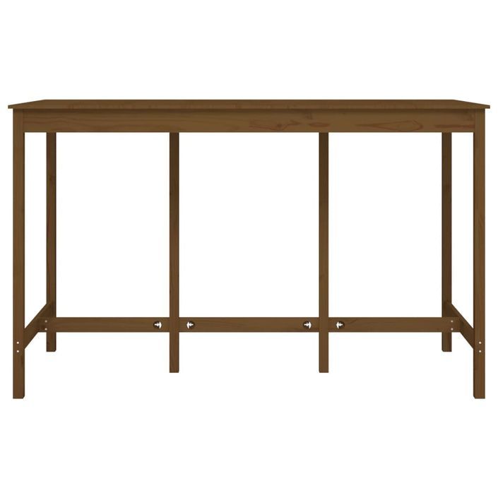 Table de bar Marron miel 180x80x110 cm Bois massif de pin - Photo n°3