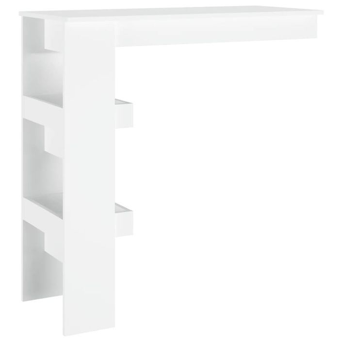 Table de bar murale Blanc 102x45x103,5 cm Bois d'ingénierie - Photo n°5