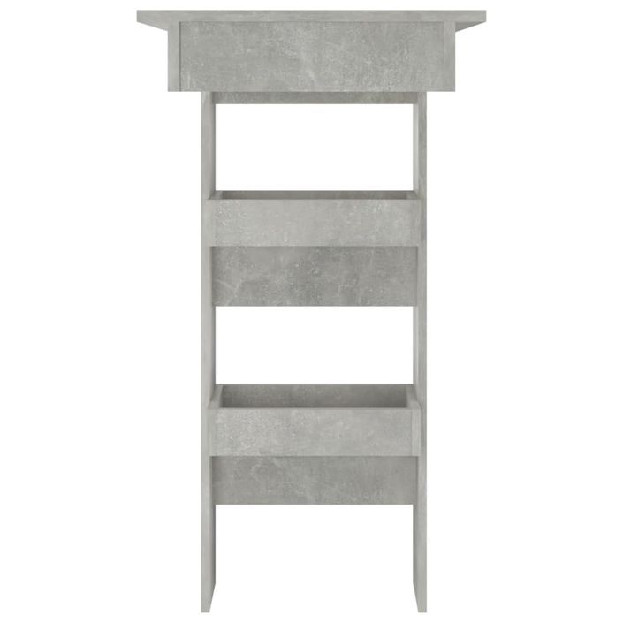 Table de bar murale Gris Béton 102x45x103,5cm Bois d'ingénierie - Photo n°4