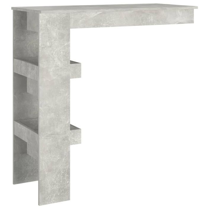 Table de bar murale Gris Béton 102x45x103,5cm Bois d'ingénierie - Photo n°5