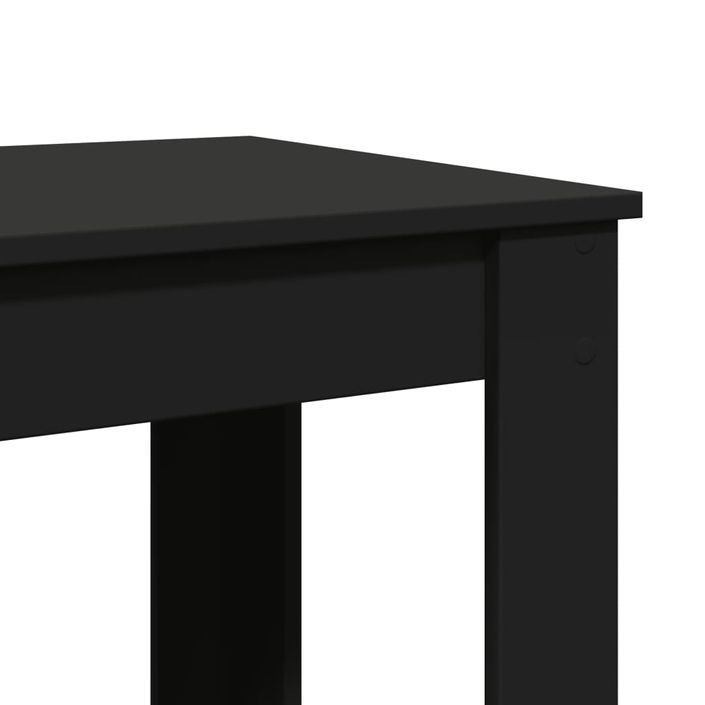 Table de bar noir 102x50x103,5 cm bois d'ingénierie - Photo n°7